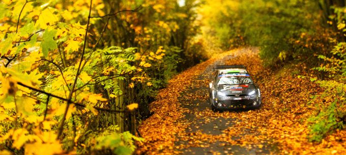 Central European Rally 16 – 19 oktober 2025 FIA World Rally Championship Foto 1 Toyota in herfstomgeving