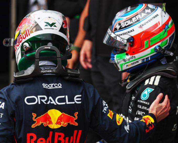Kimi Antonelli en Max Verstappen