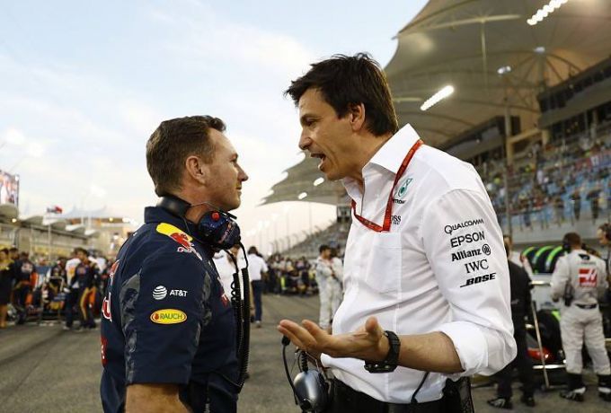 Toto Wolff en Christian Horner F1