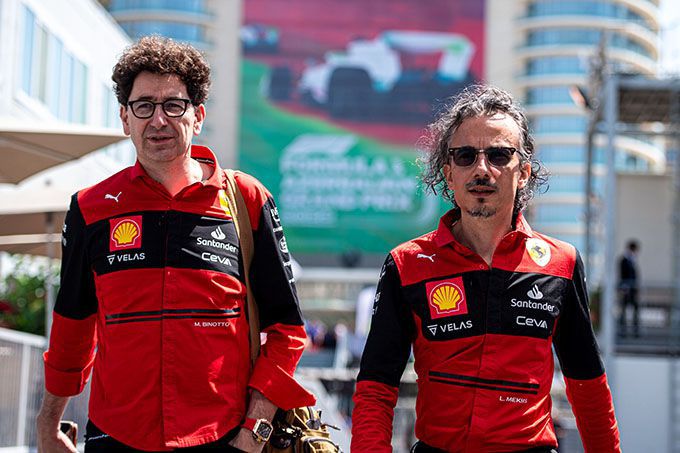 Laurent_Mekies_R_en_Mattia_Binotto_L foto ferrari.media