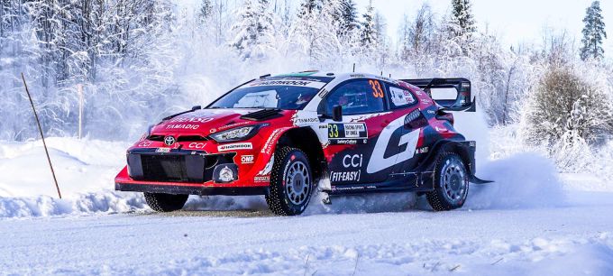 FIA WRC Rally Sweden 2026 Elfyn Evans Toyota Yaris pakte eerste plaats