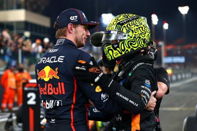 Max Verstappen en Lando Norris