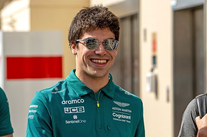 Lance Stroll Aston Martin F1 blij