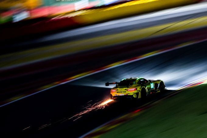 CrowdStrike 24 Hours of Spa 2026 nachttraining donderdag #48 Mercedes-AMG GT3 EVO Winward Racing van L.Auer / L.Stolz / M.Engel van Mercedes-AMG Team MANN-FILTER
