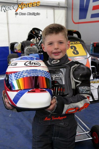 Max Verstappen first time in a go kart copyright photo by Bas Kaligis