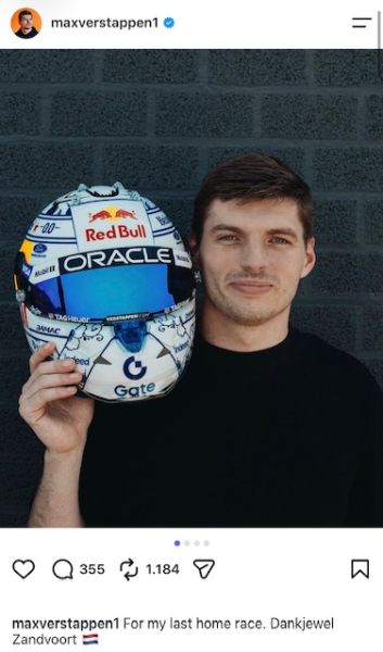 FOTO'S: Max Verstappen onthult speciale helm voor allerlaatste Dutch GP