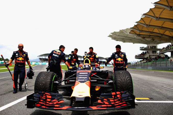 F1 GP Malaysia Max Verstappen startgrid bron Red Bull Content Pool