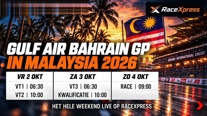 Hoe laat is F1 op Sepang? Dit zijn de Nederlandse tijden voor de Bahrain GP in Malaysia 2026