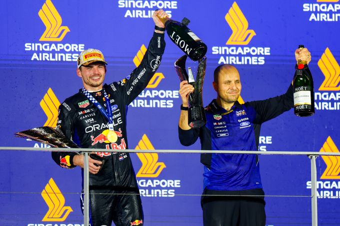 Max Verstappen en Gianpiero Lambiase